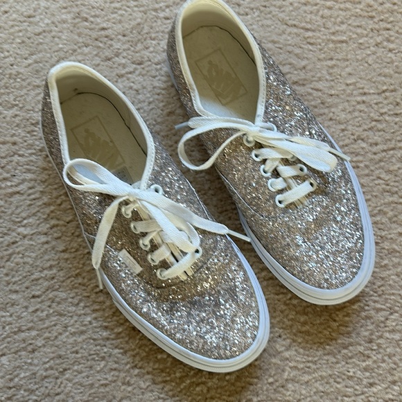 Vans silver glitter sneakers. - Picture 8 of 10